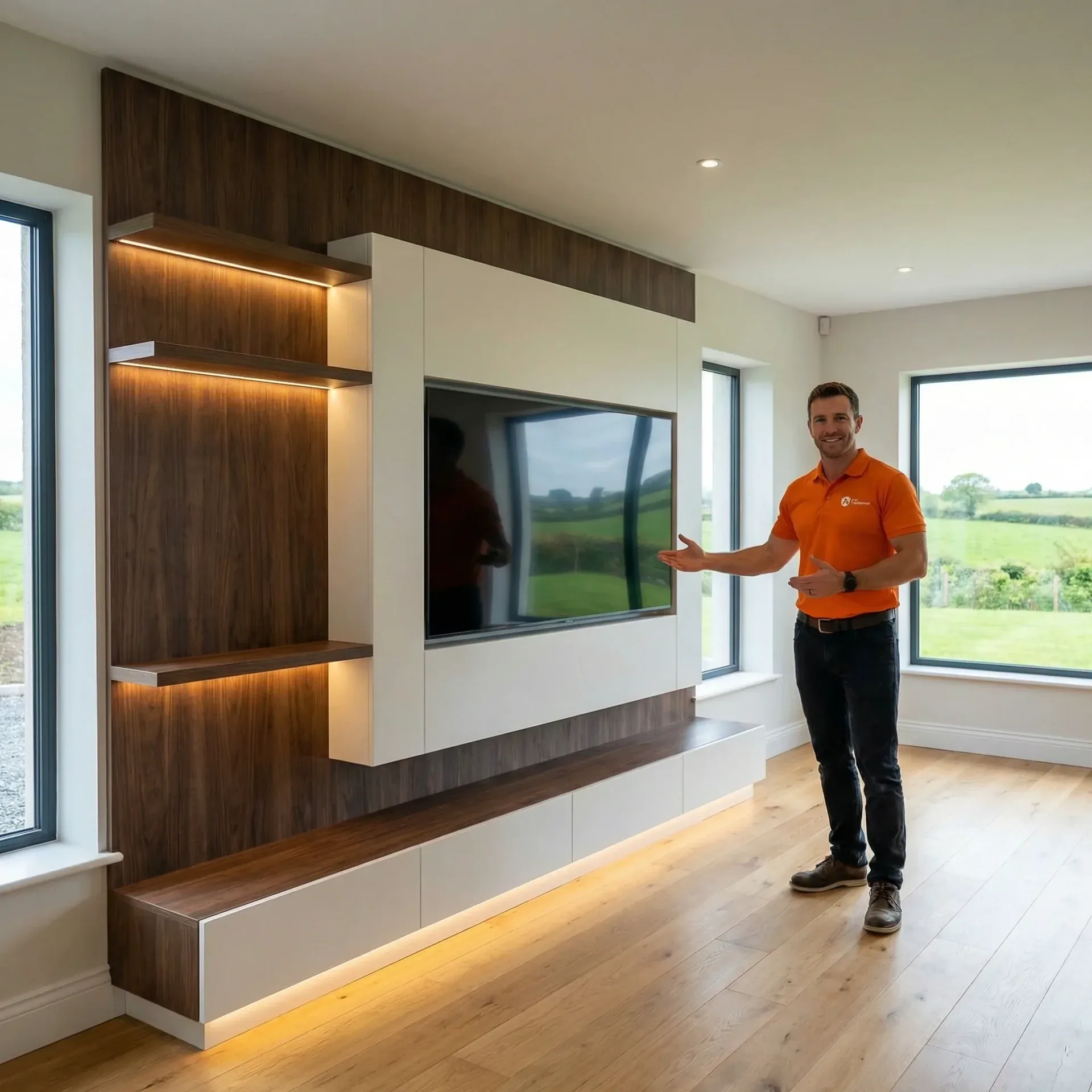 Any Tradesman media wall installation in North Dublin