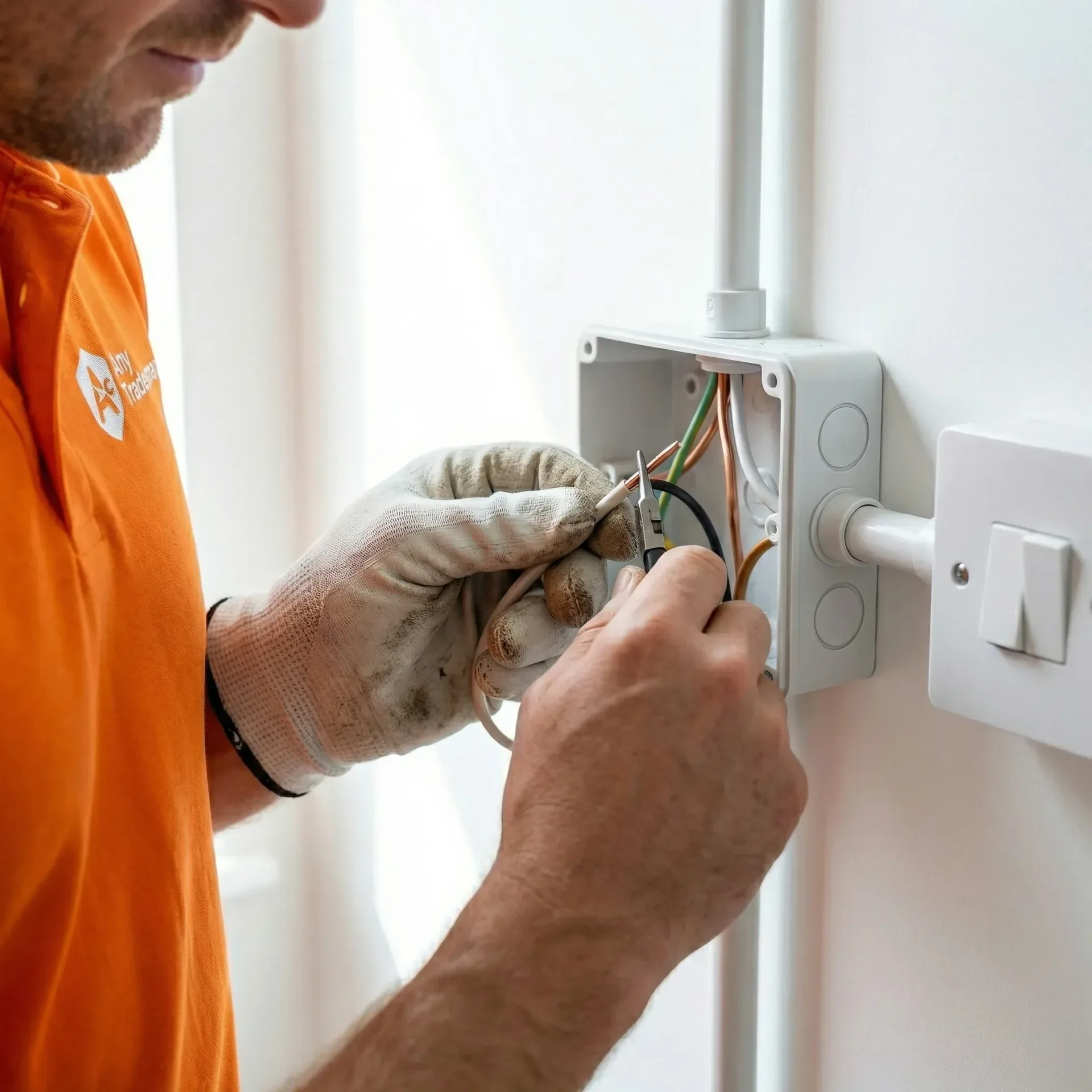 Any Tradesman close-up of precise professional trade work